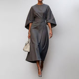 ELDRA | SATINIKOSKETUS BATWING-HIHA MAXI-MEKKO