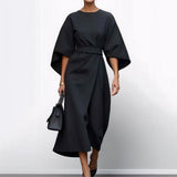 ELDRA | SATINIKOSKETUS BATWING-HIHA MAXI-MEKKO
