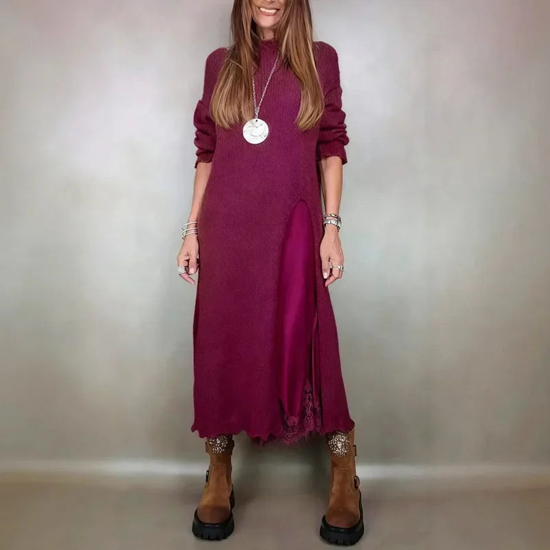 EVALINA | ELEGANTTI NEULOS- JA PITSIKAKSIOSAINEN ASUSTE
