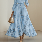 Rowella | Elegantti Pleatattu Maxi Mekko