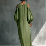 Sofia - Elegantti Puff Sleeve Maxi Mekko