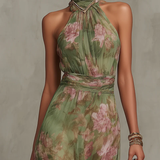 Faith - Elegantti Kukallinen Maxi-mekko
