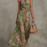 Faith - Elegantti Kukallinen Maxi-mekko