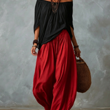 Olkapäiltä Avattu Paita & Lyhtyhousut Setti