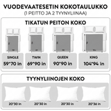 Vintage Charm 3-osainen tikattu vuodevaatesetti
