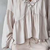 Ilmava Vintage-tyylinen Rypytetty Boheemi Paita