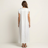 Josette | Rypytetty V-pääntie Pellava Maxi Mekko