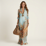 Lanie | Silkkinen Maxi-paitamekko