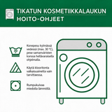 Vaatimaton kosmetiikkalaukku mehikasveilla