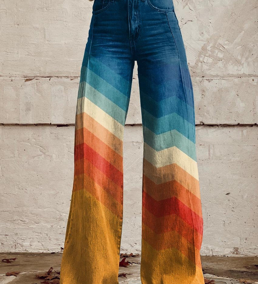 Léa™ | Tyylikkäät Retro Zigzag-housut
