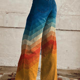 Léa™ | Tyylikkäät Retro Zigzag-housut