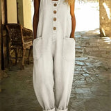 Ruth | Vintage Pestyt Puuvilladenim Overallit