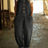 Ruth | Vintage Pestyt Puuvilladenim Overallit