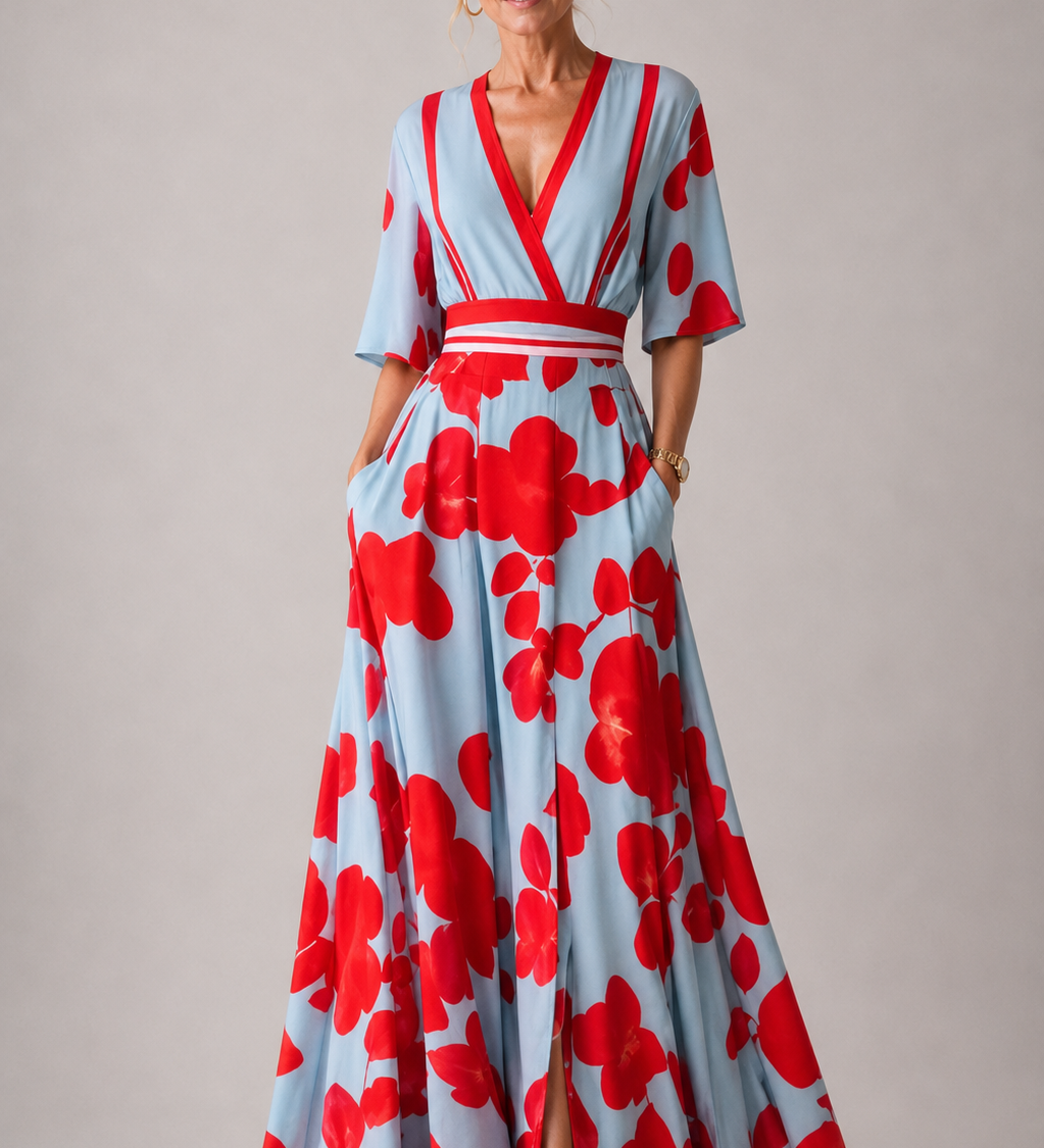 Sabina | Elegantti Mekko Kukkakuviolla