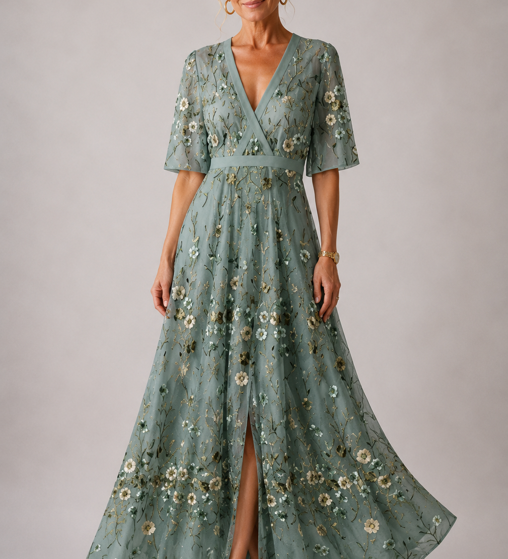 Sabina | Elegantti Mekko Kukkakuviolla